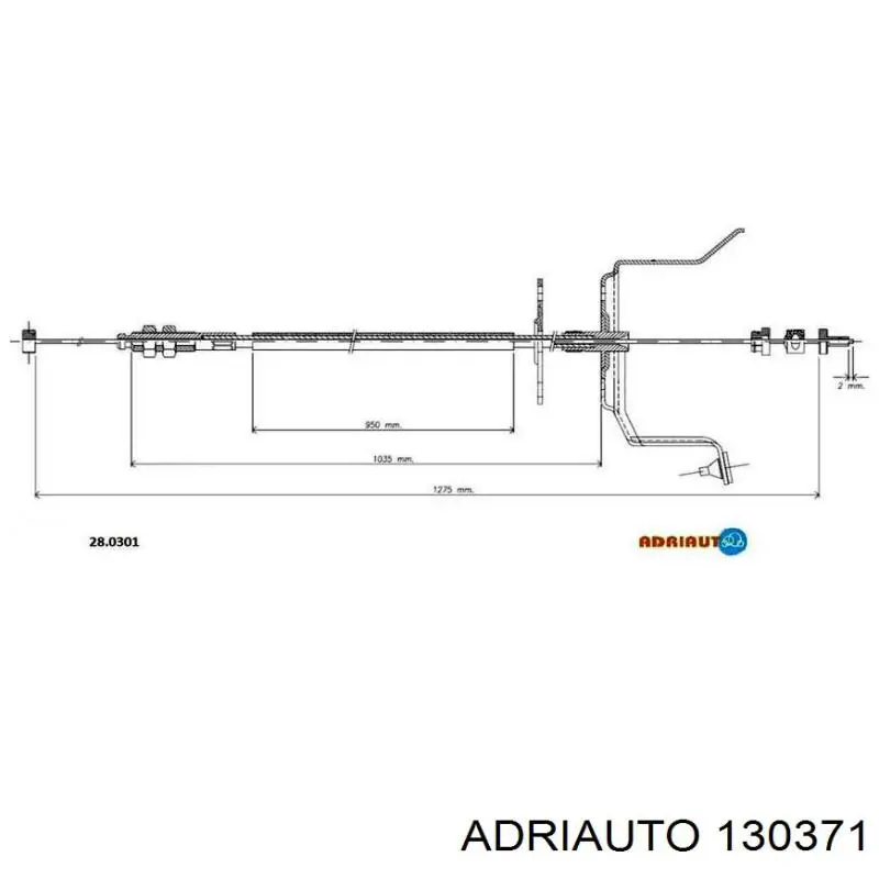 130371 Adriauto трос/тяга газа (акселератора)