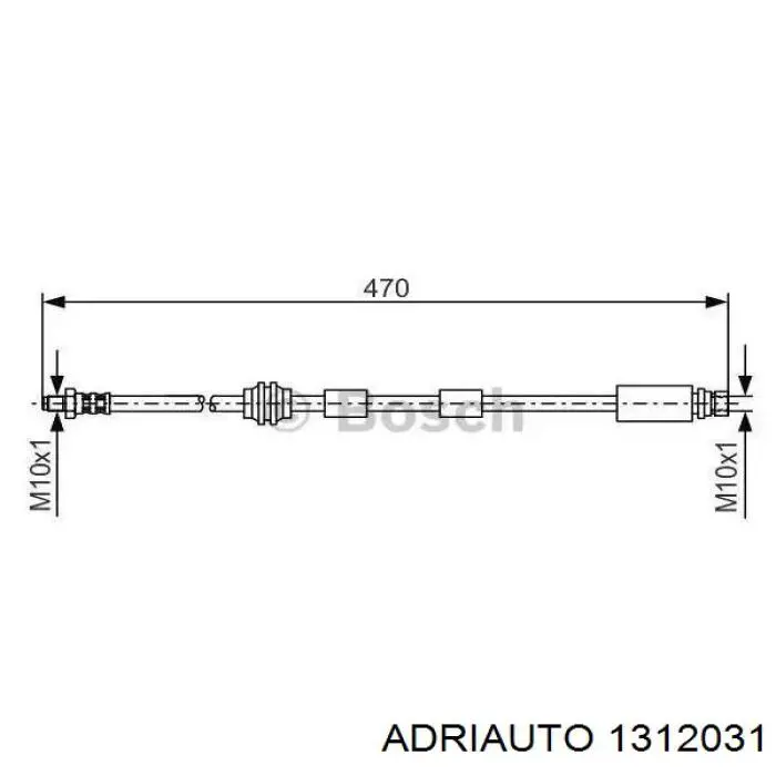 Тормозной шланг задний Adriauto 1312031 цена, от 5.40 USD