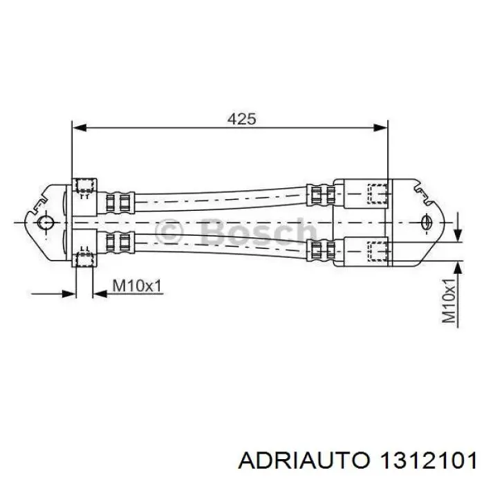 Тормозной шланг задний Adriauto 1312101 цена, от 4.95 USD