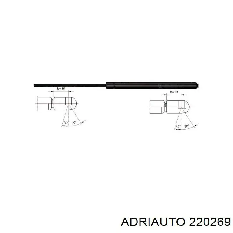 Задний правый трос ручника 220269 Adriauto