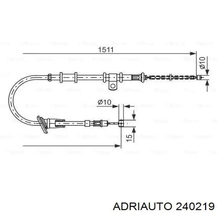 Cable de freno de mano trasero izquierdo 240219 Adriauto