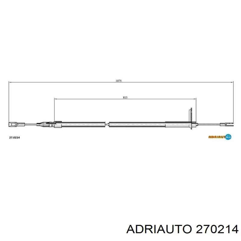 270214 Adriauto трос ручного тормоза задний правый/левый