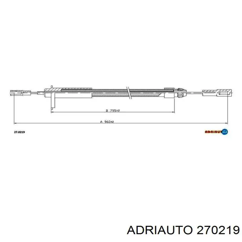 Трос ручника 270219 Adriauto