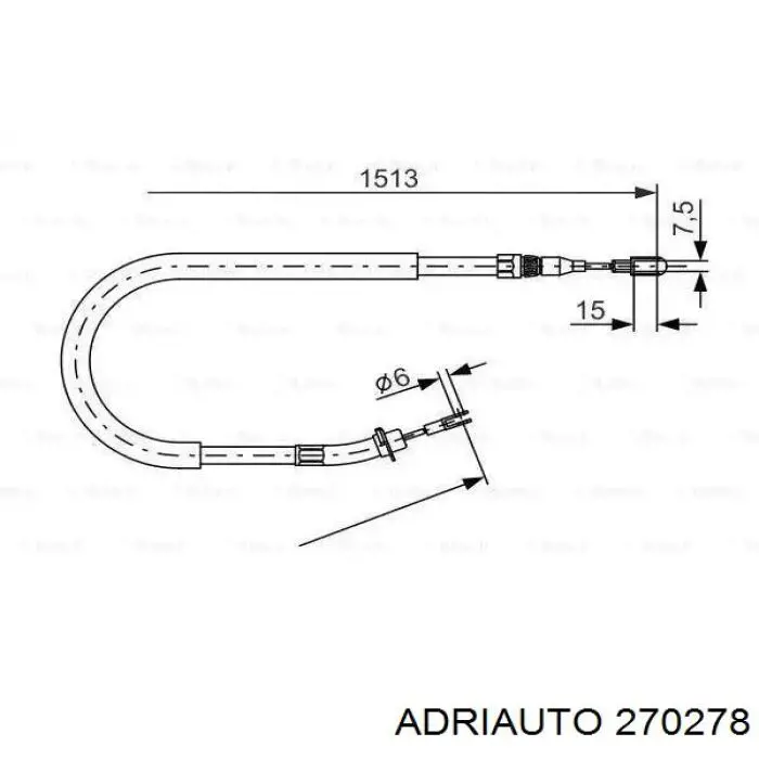 Cable de freno de mano trasero derecho/izquierdo 270278 Adriauto