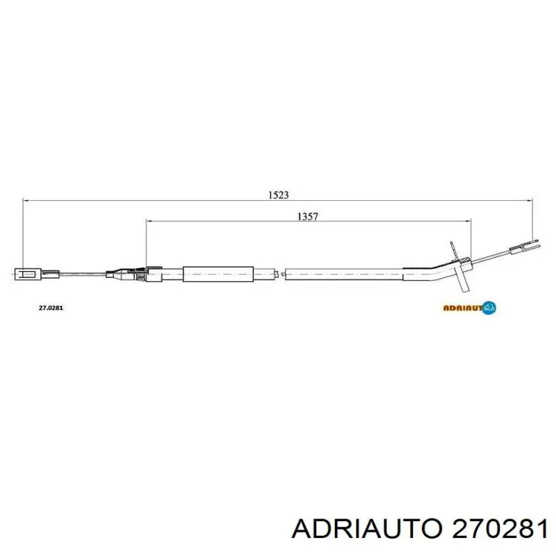 Купить 270281 Adriauto Задний правый трос ручника