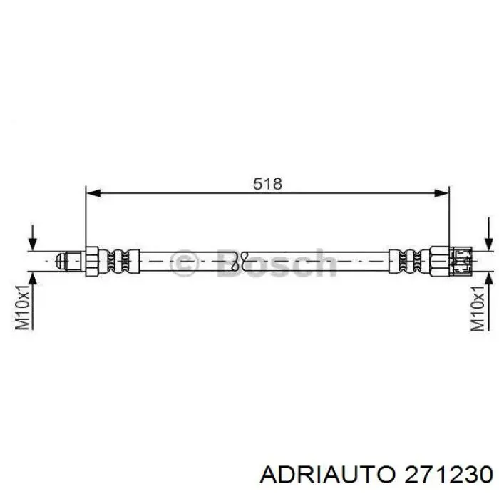 Задний тормозной шланг 271230 Adriauto