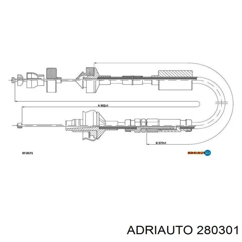 Купить 280301 Adriauto Трос газа