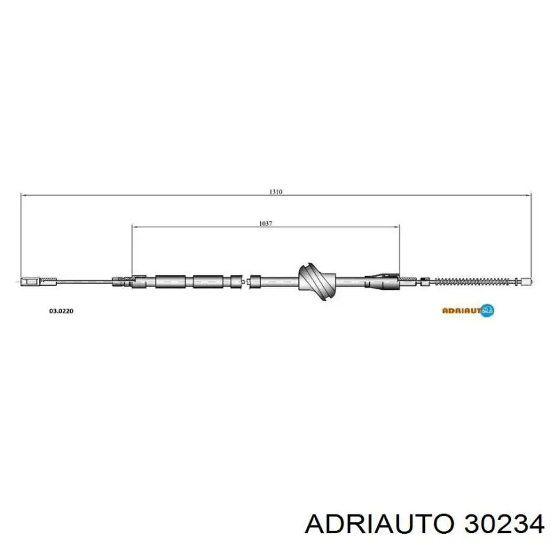 Задний трос ручника 30234 Adriauto