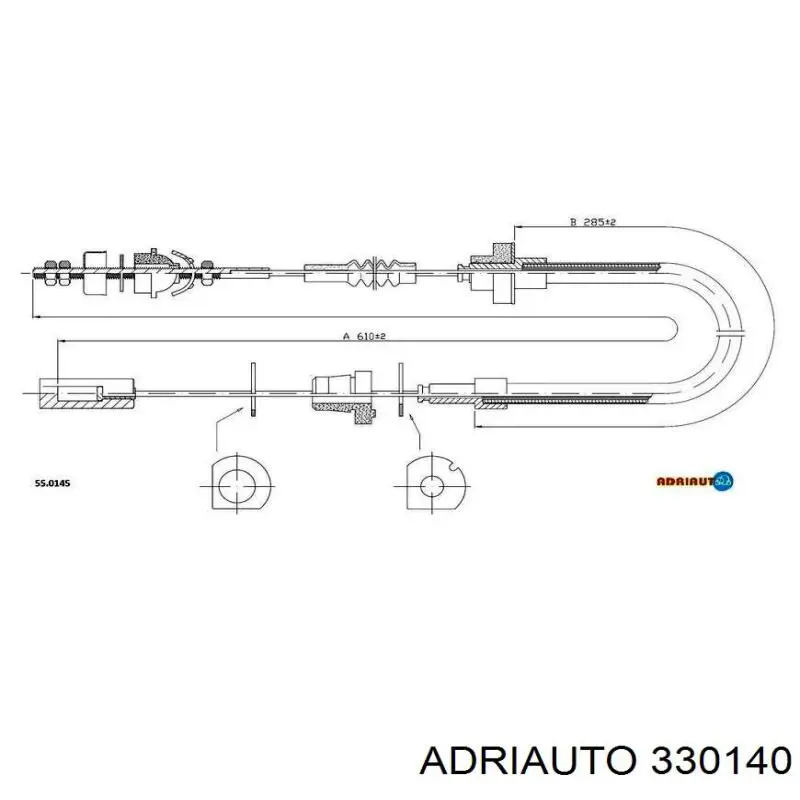 Трос зчеплення 330140 Adriauto