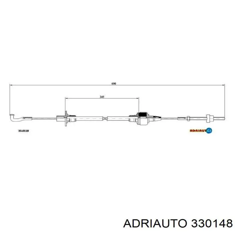 Тросик сцепления Adriauto 330148