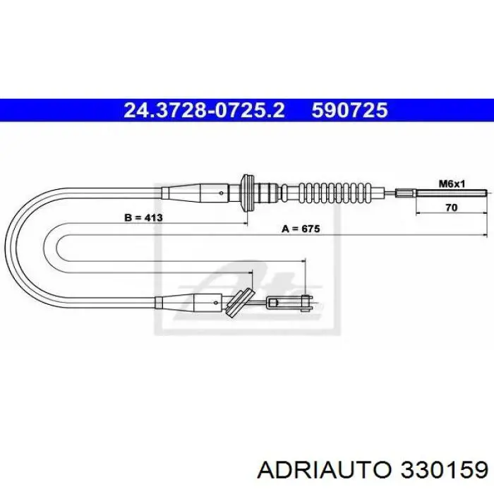 330159 Adriauto cabo de embraiagem