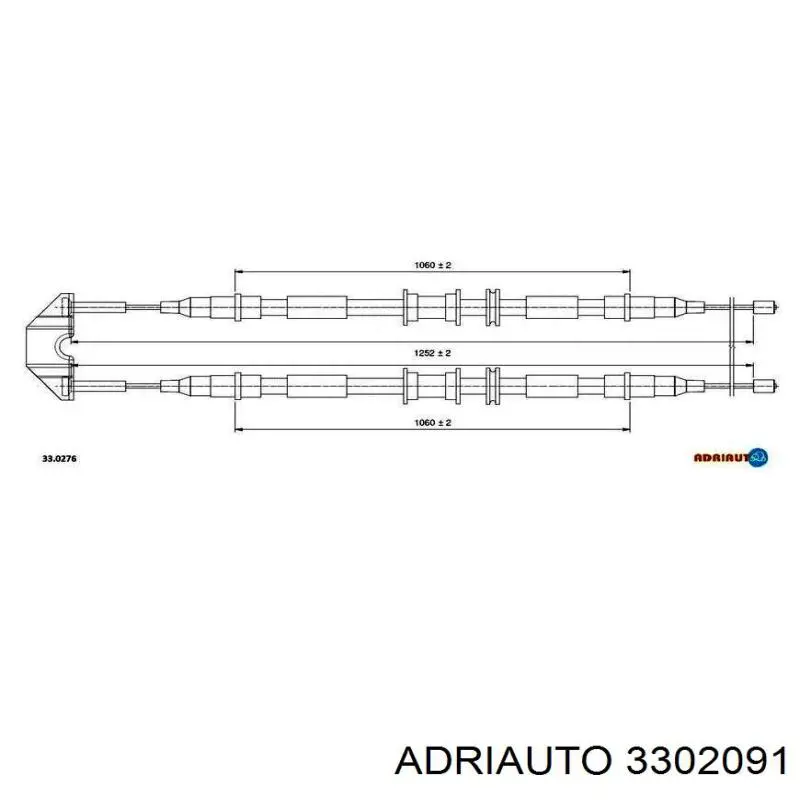 Задний трос ручника Adriauto 3302091 цена, от 16.42 USD