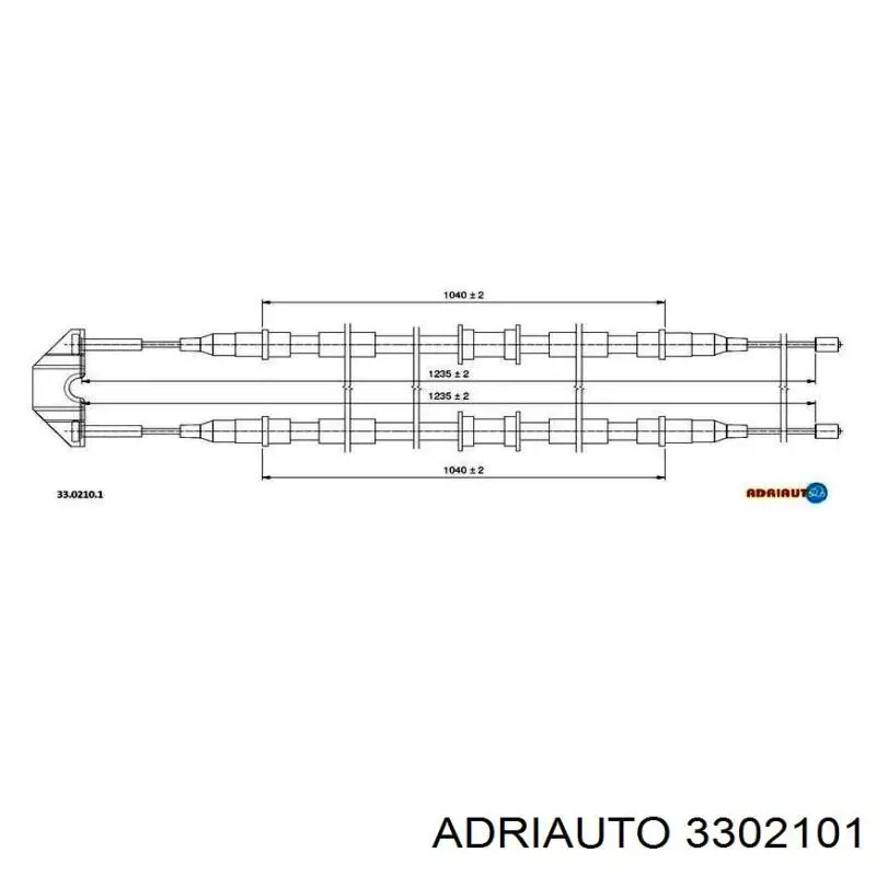 Задний трос ручника 3302101 Adriauto