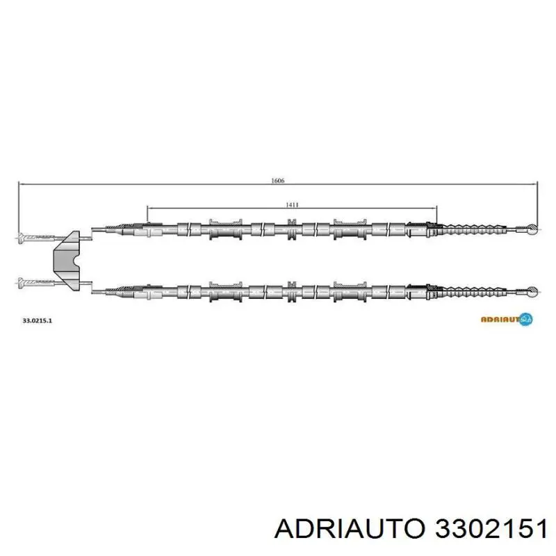 Задний трос ручника 3302151 Adriauto