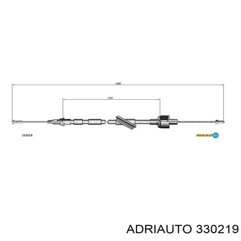 Задний трос ручника 330219 Adriauto