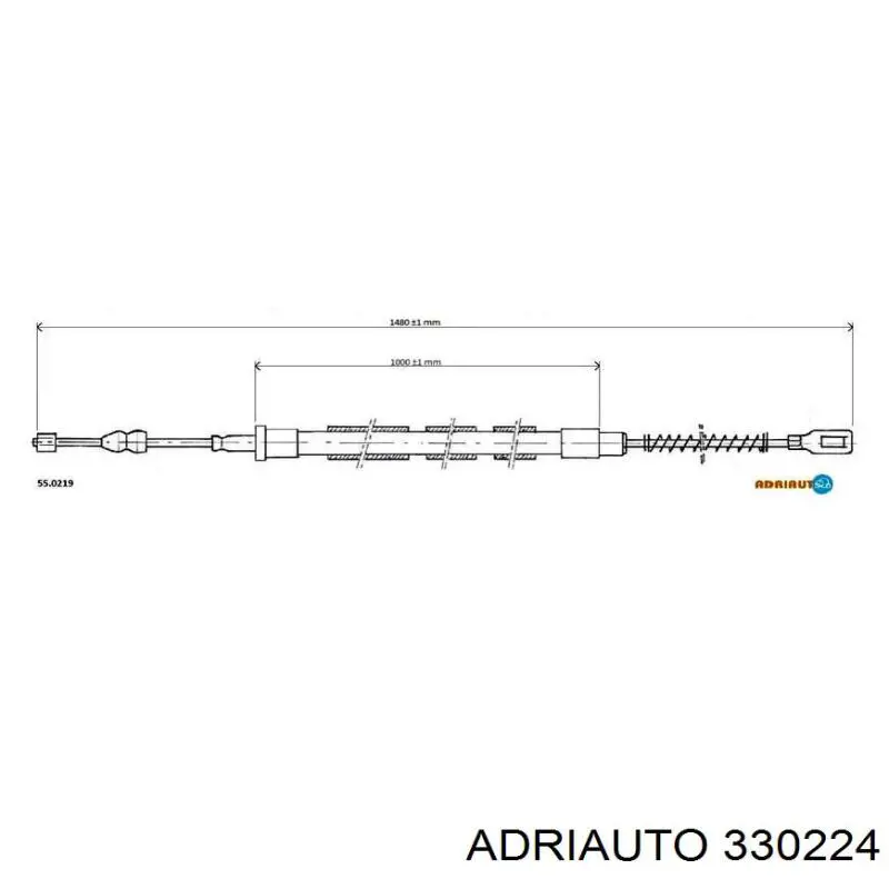 Задний трос ручника 330224 Adriauto
