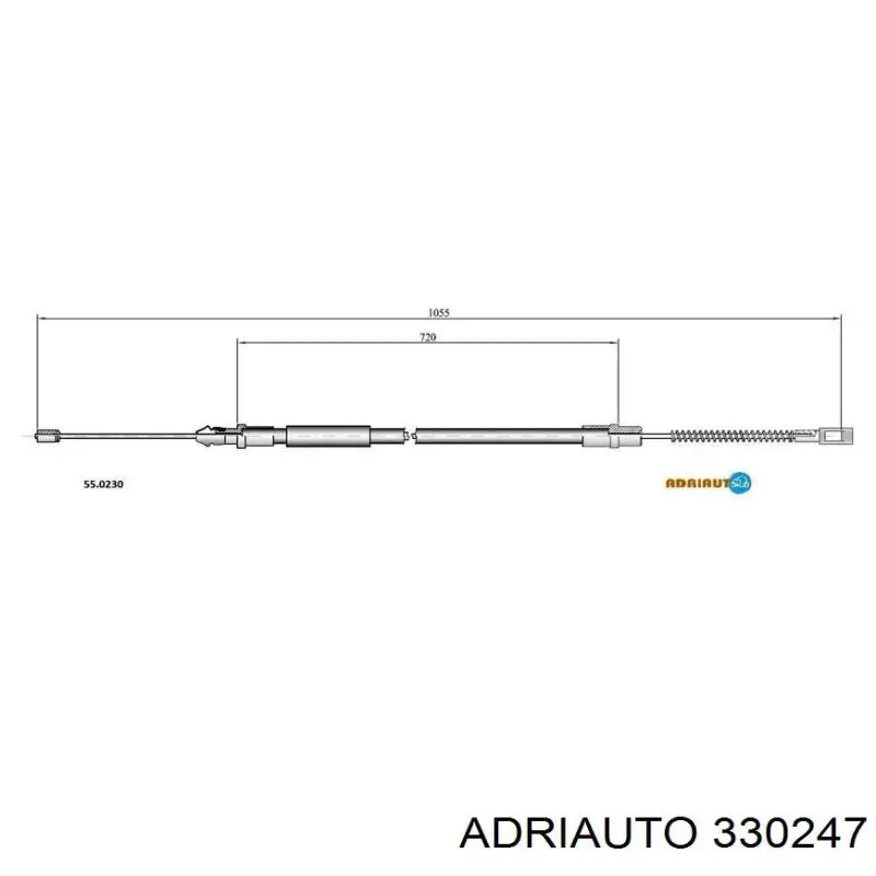 Трос ручного тормоза задний Adriauto 330247 цена, от 3.45 USD
