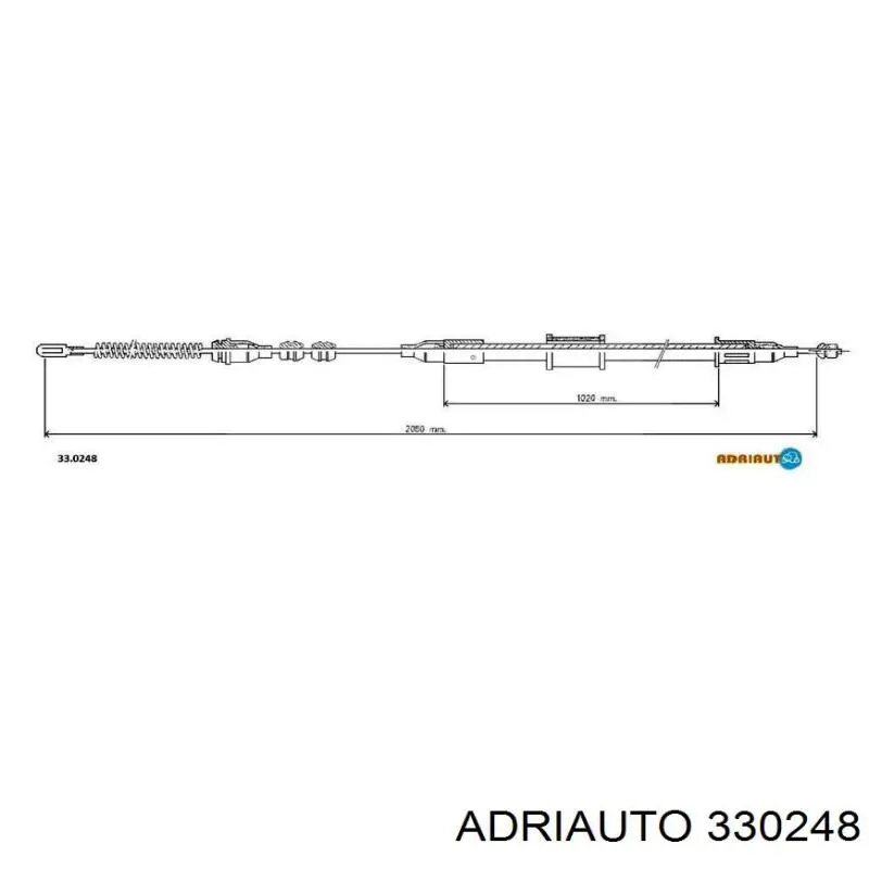 Задний правый трос ручника 330248 Adriauto