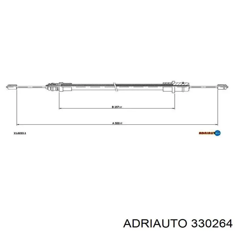 Трос ручного тормоза задний Adriauto 330264 цена, от 3.40 USD