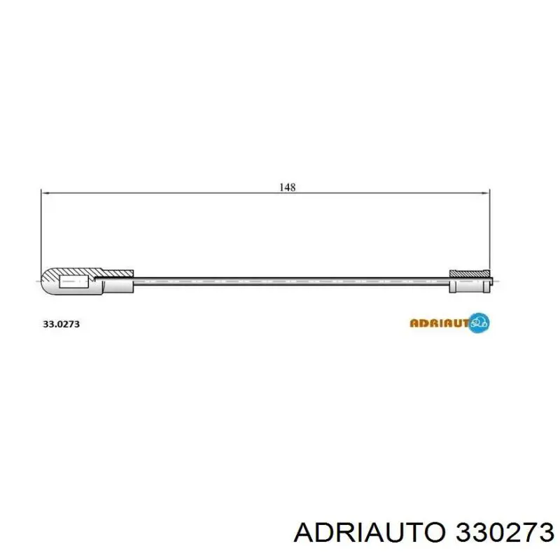 Трос ручного гальма задній, правий/лівий 330273 Adriauto