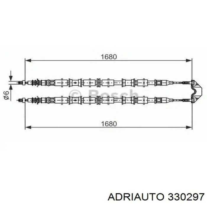 Задний трос ручника 330297 Adriauto