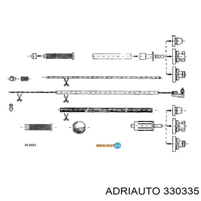 330335 Adriauto трос/тяга газа (акселератора)
