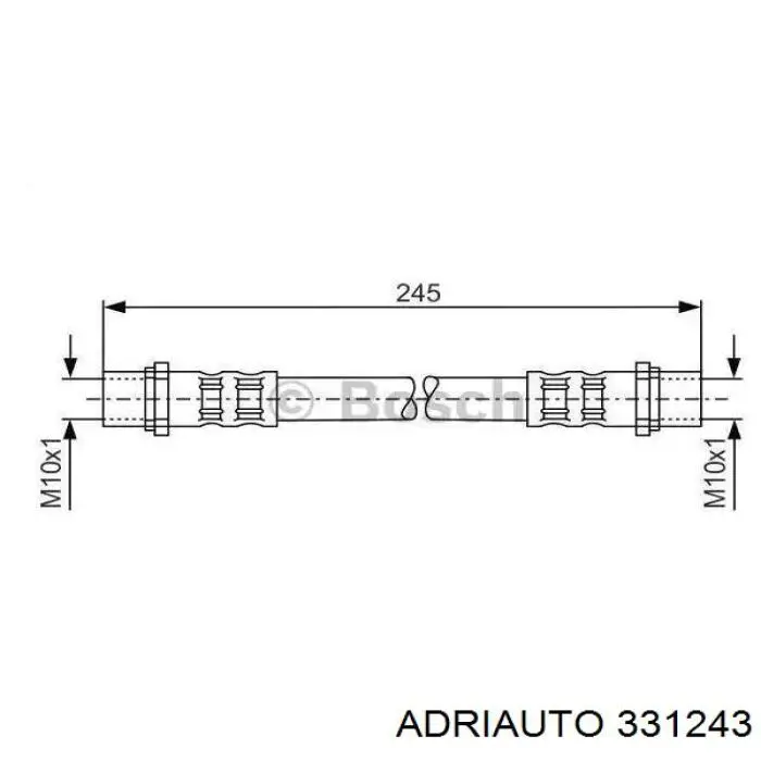 Шланг тормозной передний 331243 Adriauto