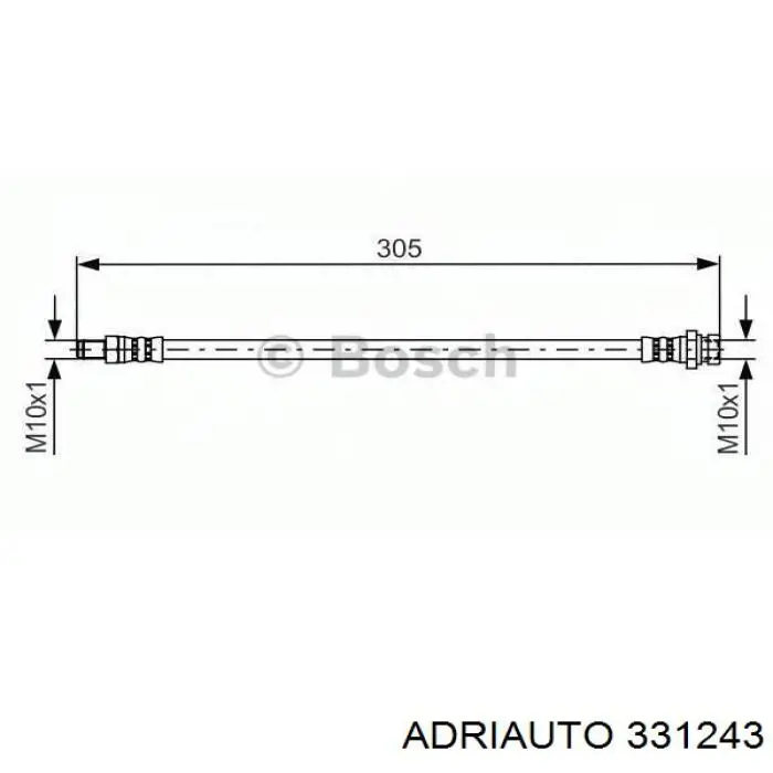 Шланг тормозной передний Adriauto 331243 цена, от 8.35 USD