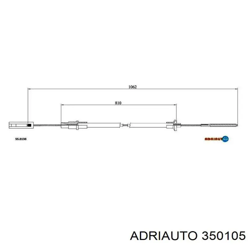 Cable de embrague 350105 Adriauto