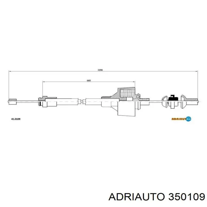 Купить 350109 Adriauto Трос сцепления