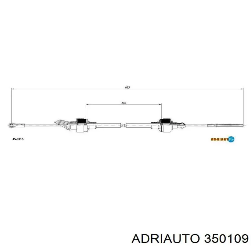 Cable de embrague 350109 Adriauto