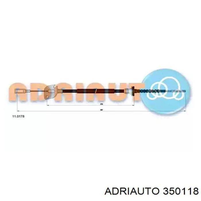 Трос сцепления 350118 Adriauto