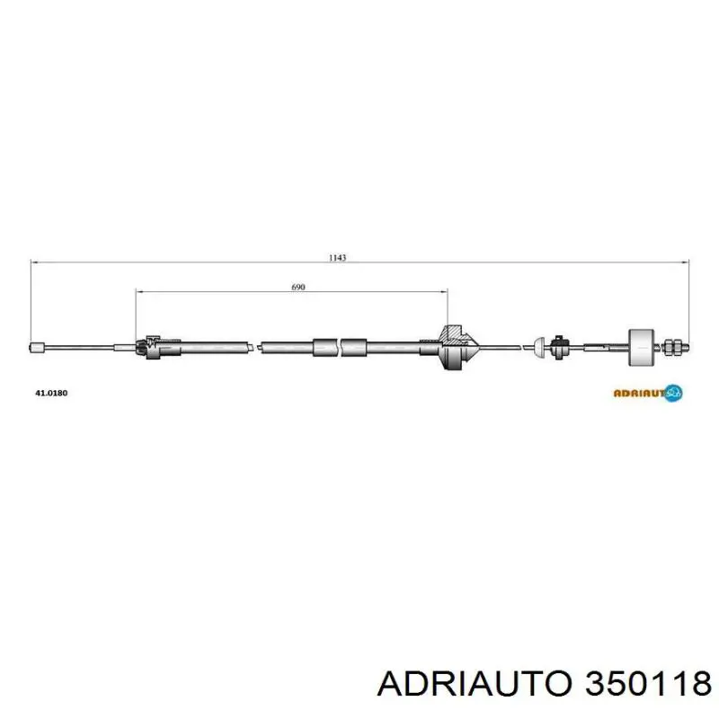 Трос сцепления Adriauto 350118 цена, от 9.14 USD