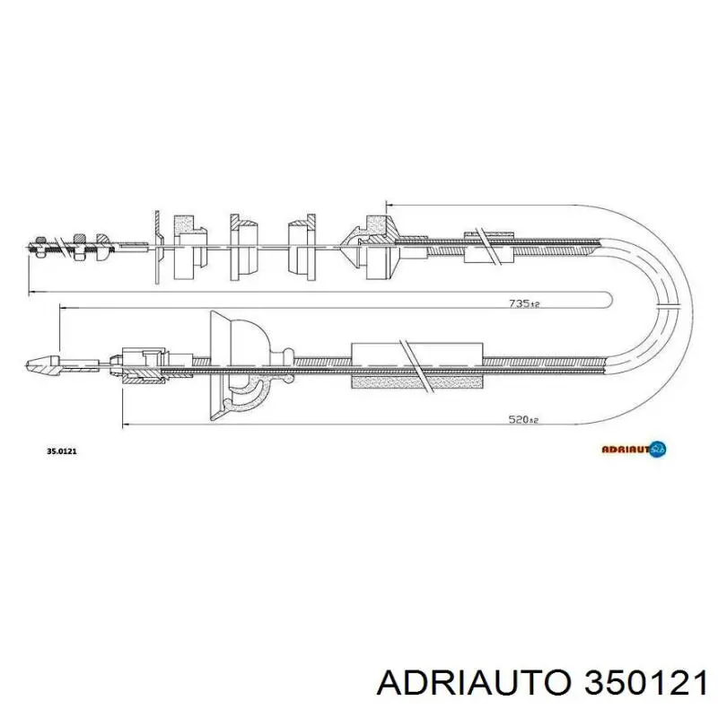 350121 Adriauto трос сцепления