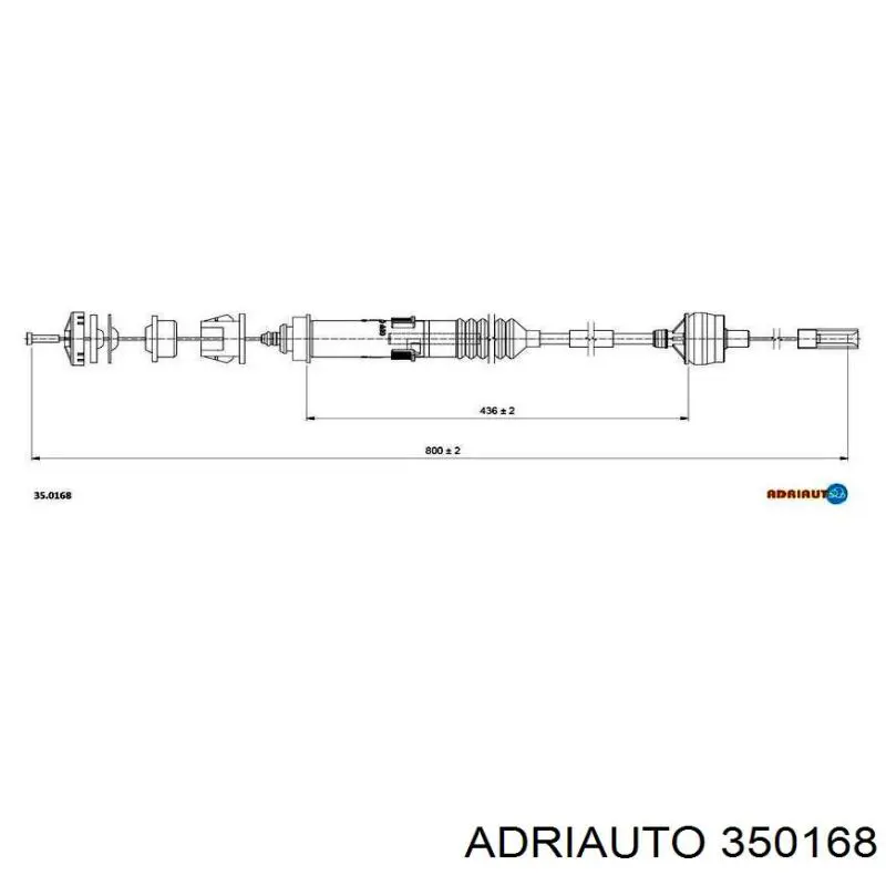350168 Adriauto трос сцепления