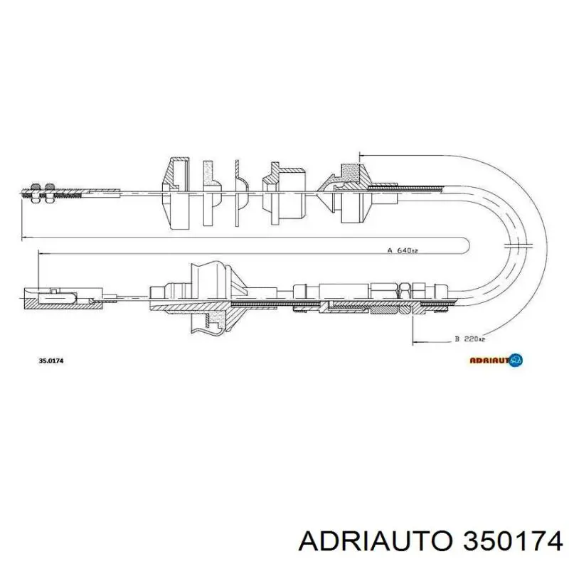Купить 350174 Adriauto Трос сцепления