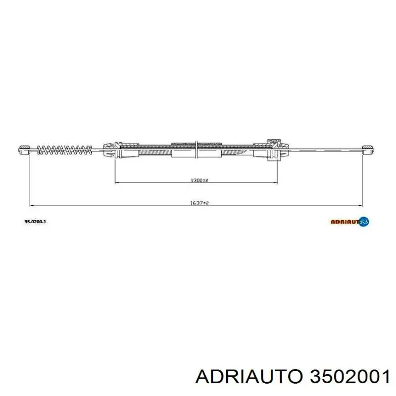 Задний трос ручника 3502001 Adriauto