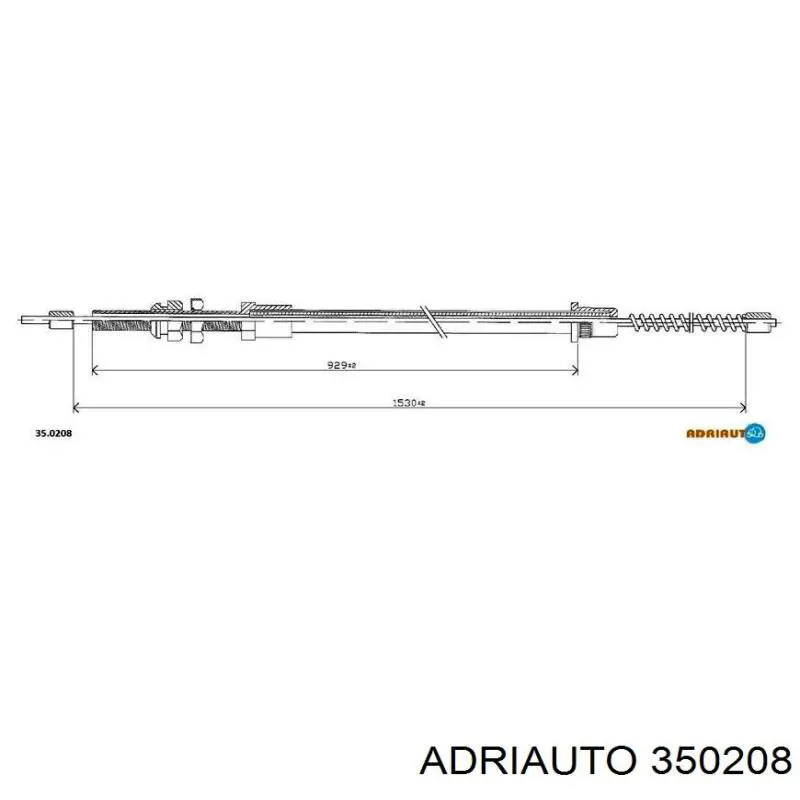 350208 Adriauto трос ручного тормоза задний правый/левый