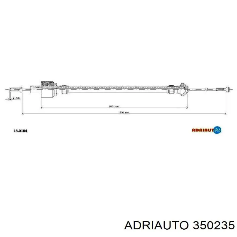 Трос ручного тормоза задний Adriauto 350235 цена, от 5.50 USD