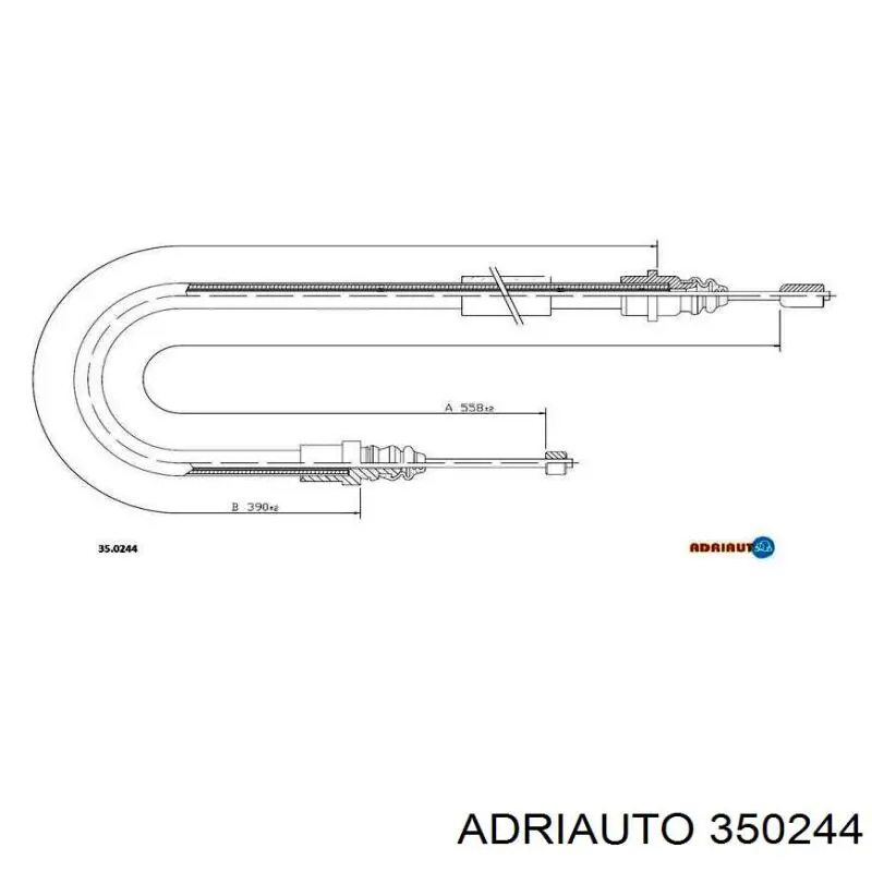 Задний правый трос ручника 350244 Adriauto