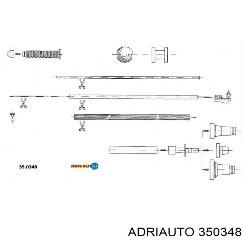 350348 Adriauto трос/тяга газа (акселератора)