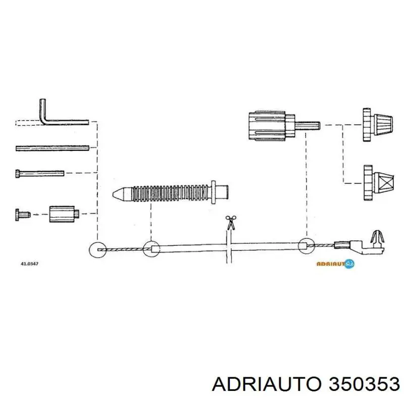Compre 350353 Adriauto Cabo/pedal de gás (de acelerador)