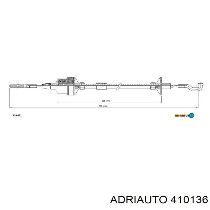 Cable de embrague 410136 Adriauto