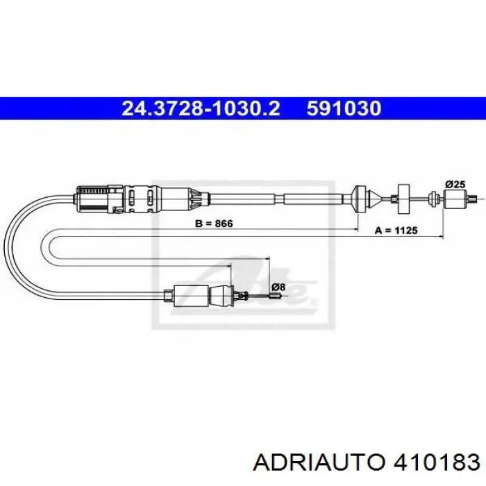 Купить 410183 Adriauto Трос сцепления