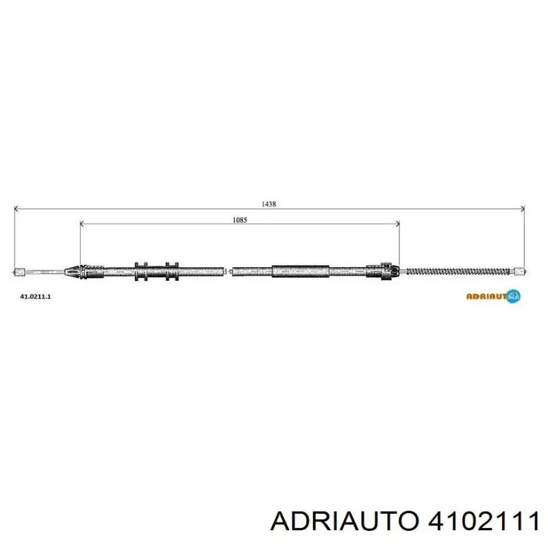 Трос ручного тормоза задний левый ADRIAUTO 4102111