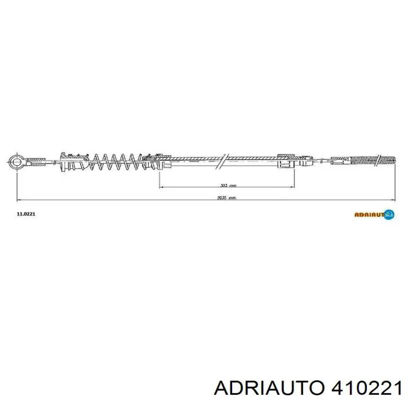 Cable de freno de mano trasero derecho/izquierdo 410221 Adriauto