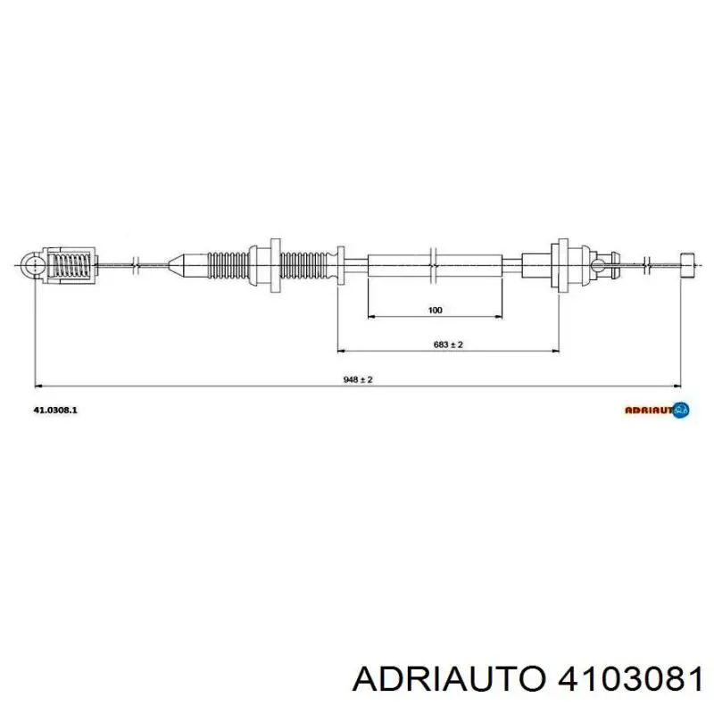Трос/тяга газа (акселератора) Adriauto 4103081