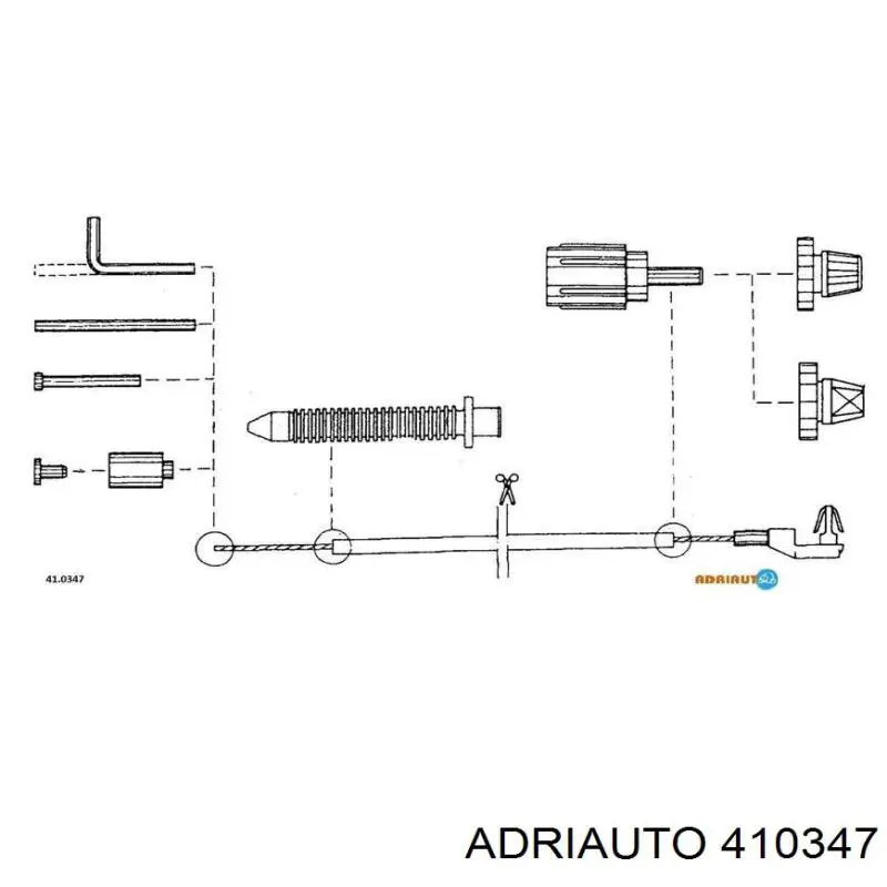 410347 Adriauto трос/тяга газа (акселератора)