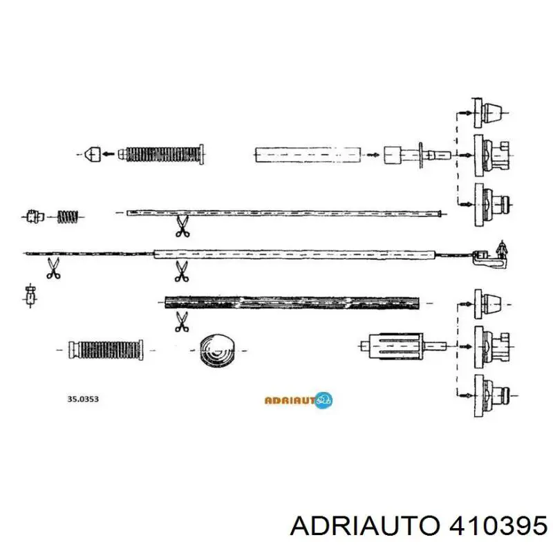 410395 Adriauto трос/тяга газа (акселератора)