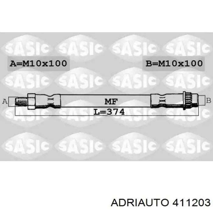411203 Adriauto Гибкая тормозная трубка передняя